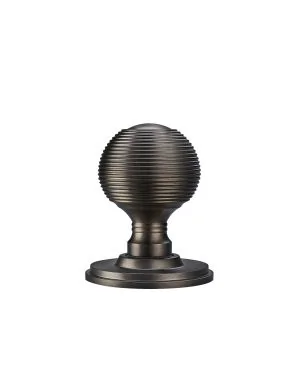 Zigrinato Mortice Knobs - Dark Bronze Anthracite 