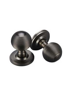 Zigrinato Mortice Knobs - Dark Bronze Anthracite 