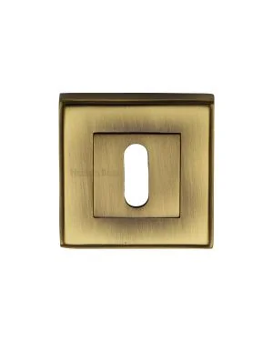 Heritage Brass Key Escutcheon Square Antique finish
