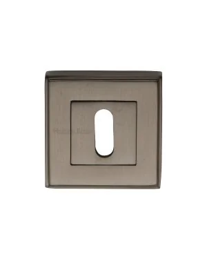 Heritage Brass Key Escutcheon Square Matt Bronze finish