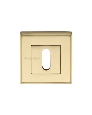 Heritage Brass Key Escutcheon Square Satin Brass finish
