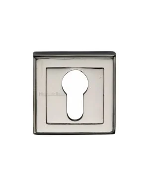 Heritage Brass Euro Profile Cylinder Escutcheon Polished Nickel finish