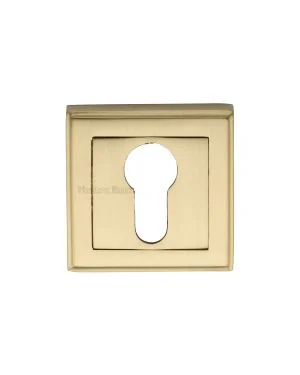 Heritage Brass Euro Profile Cylinder Escutcheon Satin Brass finish