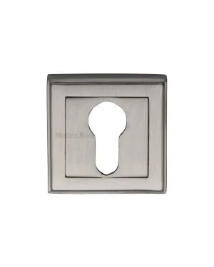 Heritage Brass Euro Profile Cylinder Escutcheon Satin Nickel finish