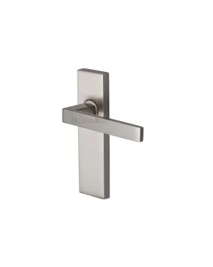 Heritage Brass Door Handle Lever Latch Delta Design Satin Nickel finish