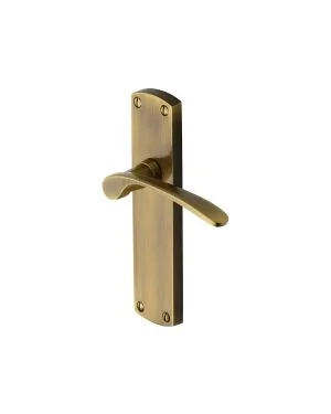 Heritage Brass Door Handle Lever Latch Diplomat Design Antique Brass finish