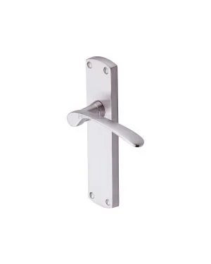 Heritage Brass Door Handle Lever Latch Diplomat Design Satin Nickel finish