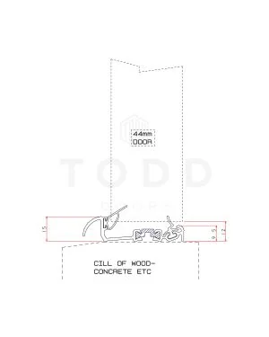 Silver Double Door Threshold - Inward Opening