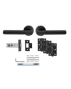 Elara Handle Latch Pack - Satin Black - Essential Door Pack