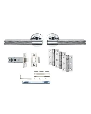 Elara Handle Latch Pack - Polished Chrome - Essential Door Pack
