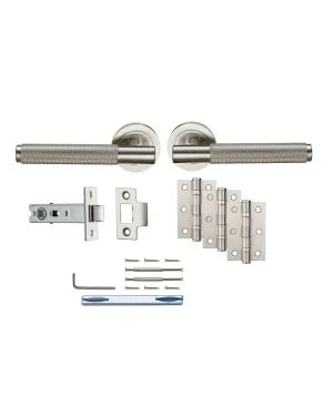 Elara Handle Latch Pack - Pearlescent Nickel - Essential Door Pack