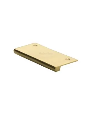 Heritage Brass EPT Edge Pull Cabinet Handle 100mm Polished Brass finish