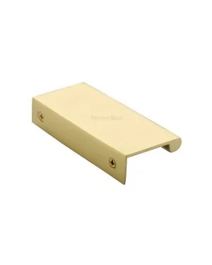 Heritage Brass EPTR Edge Pull Cabinet Handle 100mm Polished Brass finish