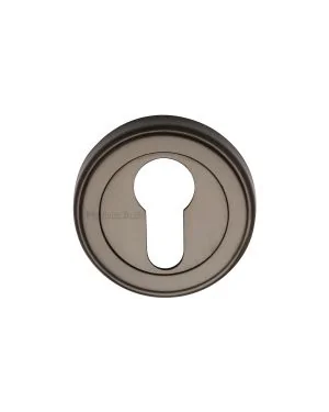 Heritage Brass Euro Profile Cylinder Escutcheon Matt Bronze finish