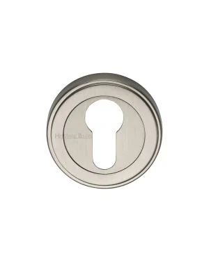 Heritage Brass Euro Profile Cylinder Escutcheon Satin Nickel finish