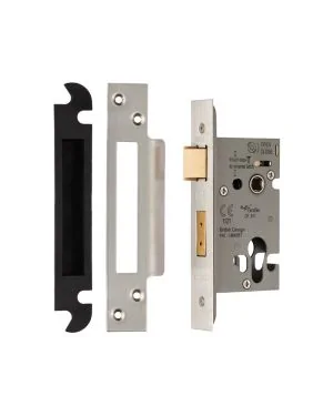 2.5" (64mm) Heavy Duty Euro Sashlock - Satin Stainless Steel