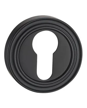 Traditional Euro Escutcheon - Midnight Black