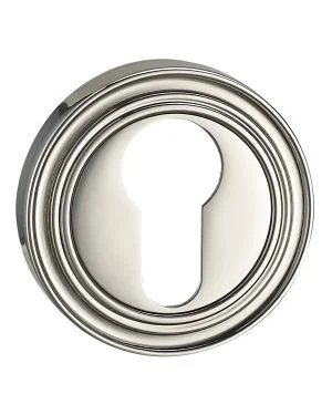 Traditional Euro Escutcheon - Polished Nickel