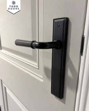 Exeter Backplate Handle Pair - Latch Only - Midnight Black