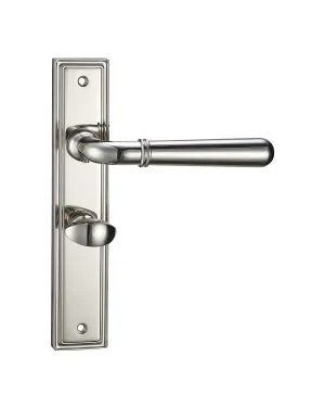 Exeter Backplate Handle Pair - Bathroom - Polished Nickel