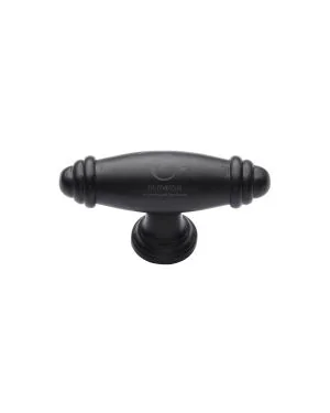 Matt Black Rustic Iron Cabinet Knob Artisan Design 80mm