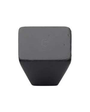 Matt Black Rustic Iron Cabinet Knob Square Cone Design 32mm