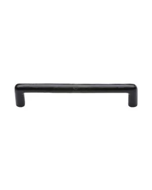 Matt Black Rustic Iron Cabinet Pull Round Design 160mm CTC