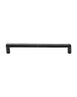 Matt Black Rustic Iron Cabinet Pull Round Design 192mm CTC