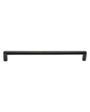 Matt Black Rustic Iron Cabinet Pull Round Design 254mm CTC
