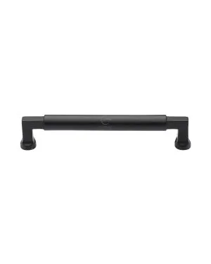 Matt Black Rustic Iron Cabinet Pull Bauhaus Design 160mm CTC
