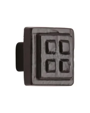 The Black Iron Square Craft Cabinet Knob 32mm