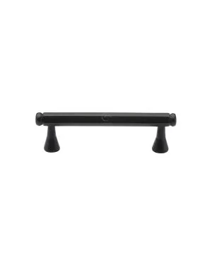 Matt Black Rustic Iron Cabinet Pull Hexagon Design 96mm CTC