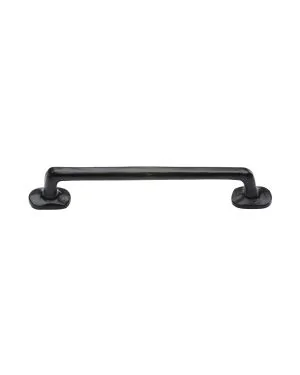 Matt Black Rustic Iron Cabinet Pull Traditional Design 160mm CTC