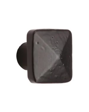 The Cabinet Knob Pyramid Design 32mm Black Iron