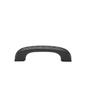 Matt Black Rustic Iron Cabinet Pull Aztec Design 96mm CTC