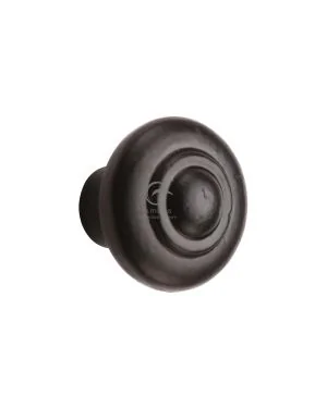 The Cabinet Knob Bead Design 32mm Black Iron