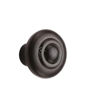 The Cabinet Knob Bead Design 38mm Black Iron