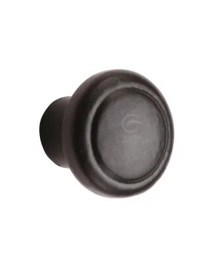 The Cabinet Knob Newport Design 32mm Black Iron