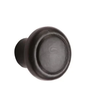 The Cabinet Knob Newport Design 38mm Black Iron