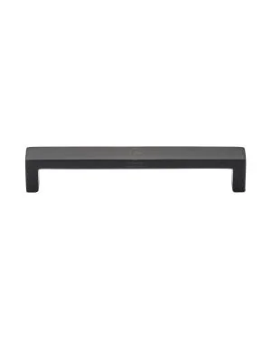 Matt Black Rustic Iron Cabinet Pull Wide Urban Design 160mm CTC