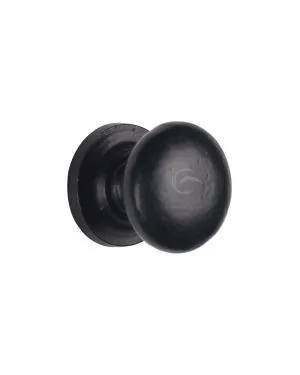 The Cabinet Knob Round Design 25mm Black Iron