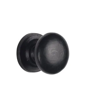 The Cabinet Knob Round Design 32mm Black Iron