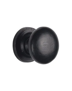 The Cabinet Knob Round Design 38mm Black Iron