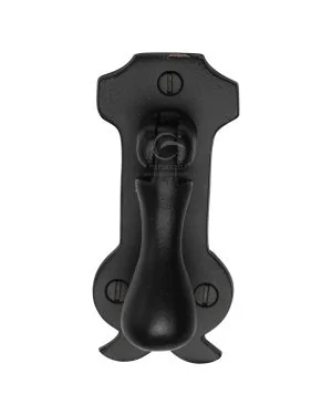 Matt Black Rustic Iron Cabinet Drop Pull On Plate