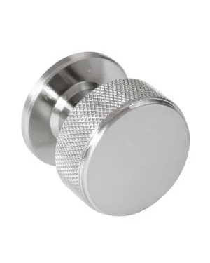 34mm Knurled Cupboard Knob - Satin Nickel