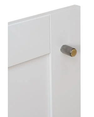 18mm Knurled Cupboard Knob - Antique Brass