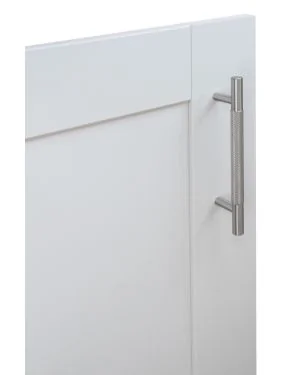 128mm Knurled Cupboard Handle - Satin Nickel
