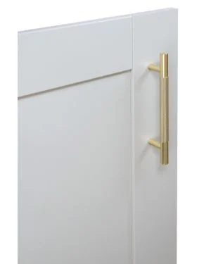 128mm Knurled Cupboard Handle - Satin Brass