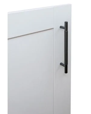 160mm Knurled Cupboard Handle - Black