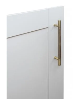 160mm Knurled Cupboard Handle - Antique Brass